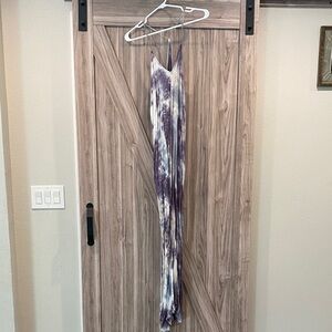 Lovestitch Blue and White Tie-Dye Dress Sz S/M